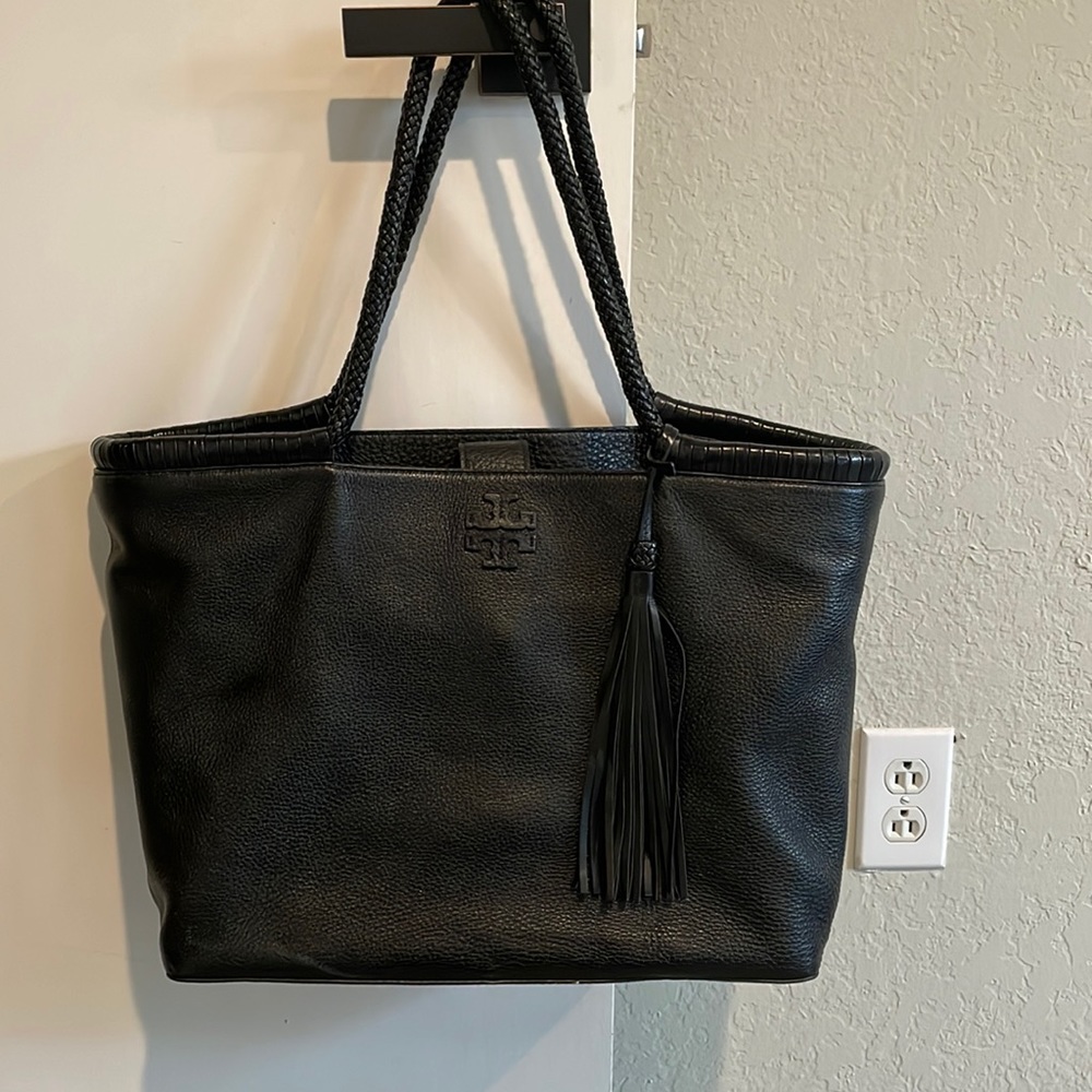 Tory Burch Black Leather Tote